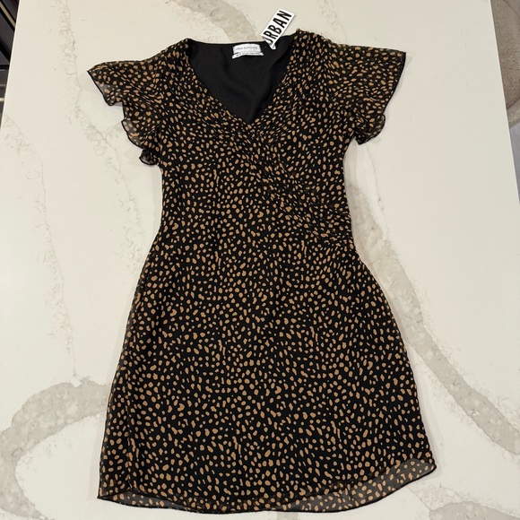 Urban Outfitters NWT Rosalee V-Neck Flutter Sleeves A-Line Mini Dress Women’s XS - Picture 7 of 16